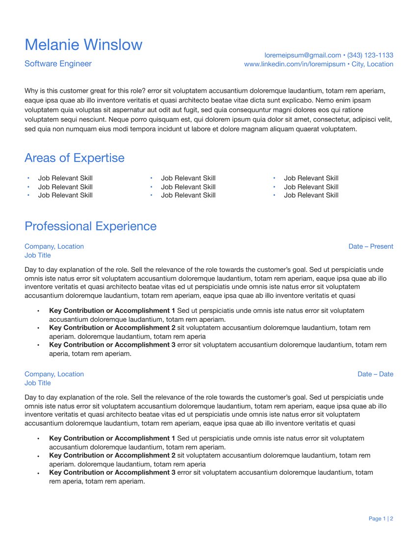 Atenas resume template