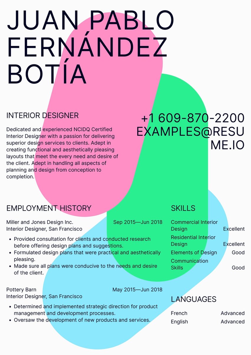 Ciudad del Cabo resume template