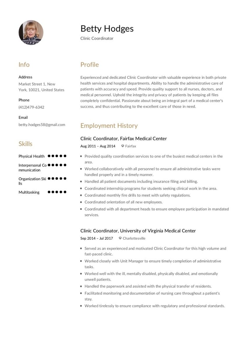 Milán resume template