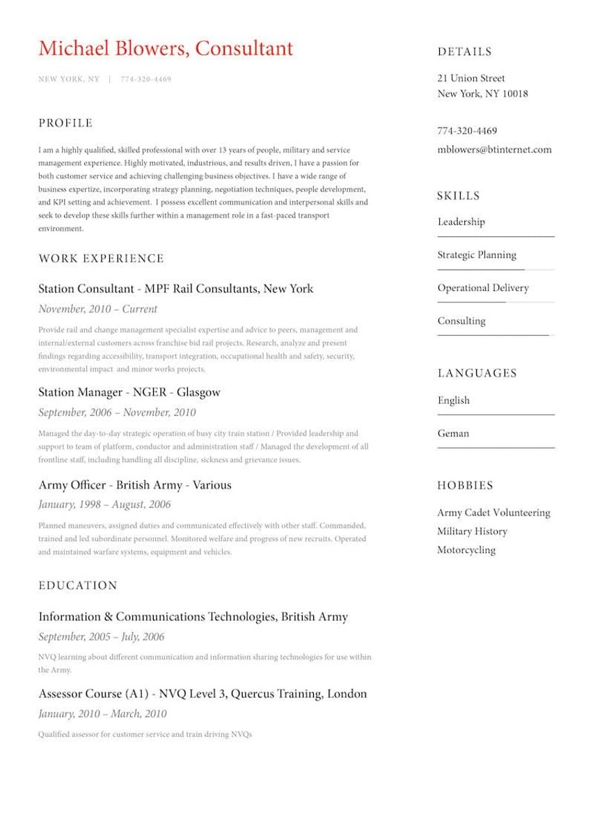 París resume template