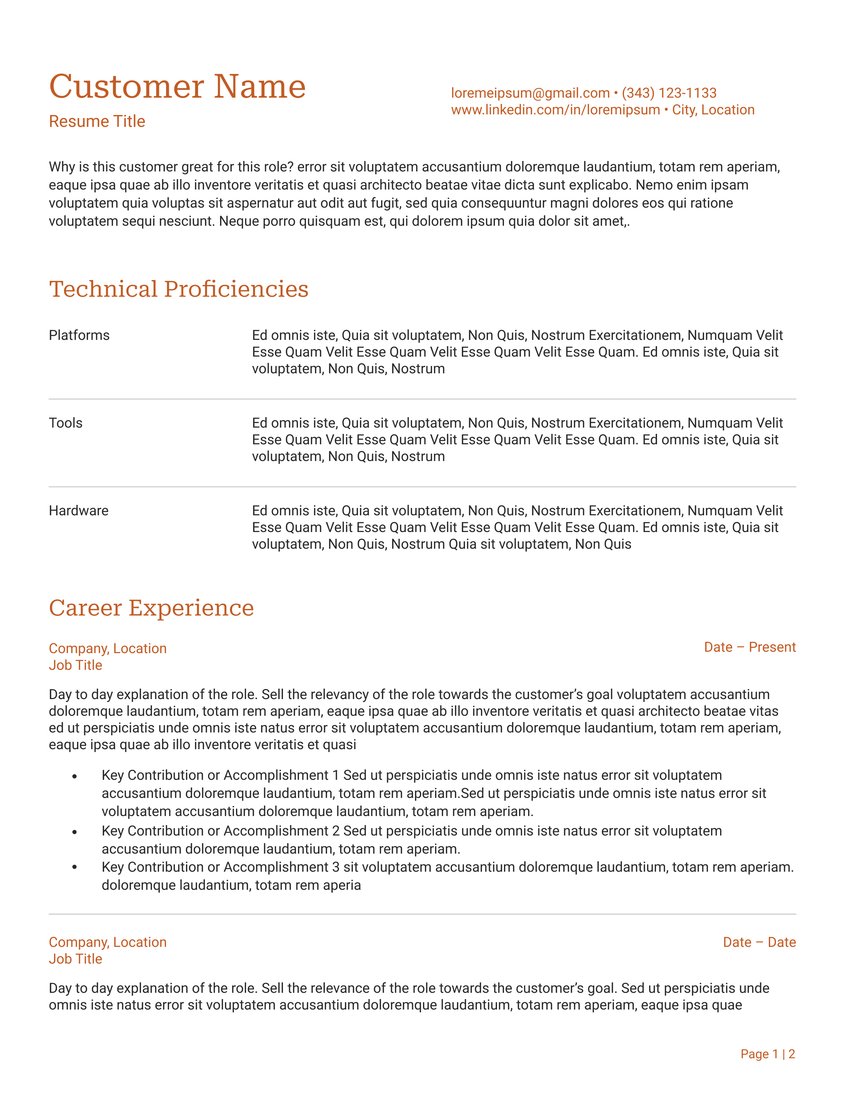 Praga resume template