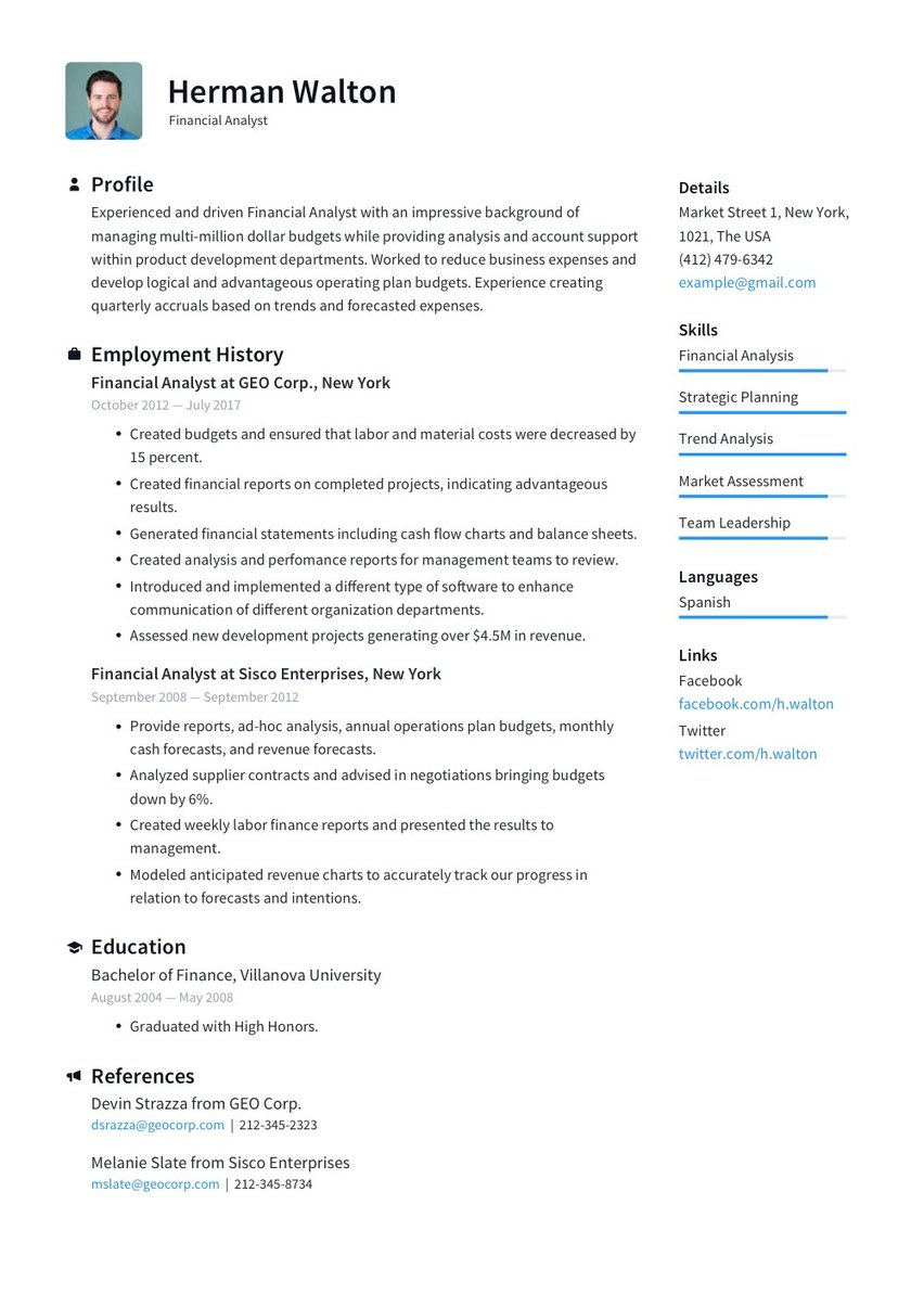 Estocolmo resume template